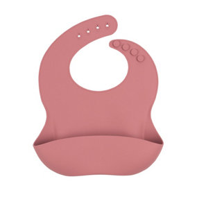 Tiny Dining - Baby Silicone Weaning Bib - Dusty Rose