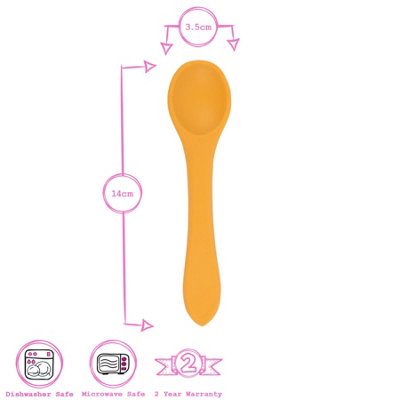 Tiny Dining - Baby Silicone Weaning Spoon - Ochre