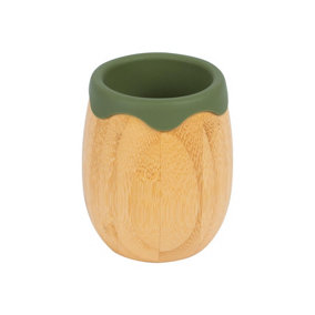 Tiny Dining Bamboo Baby Trainer Cup - 130ml - Olive Green