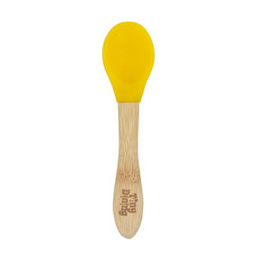 Tiny Dining - Children's Bamboo Silicone Tip Spoon - Yellow
