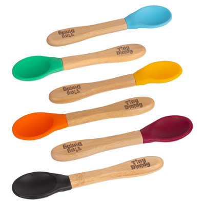 https://media.diy.com/is/image/KingfisherDigital/tiny-dining-children-s-bamboo-silicone-tip-spoons-6-colours~5055512198023_01c_MP?$MOB_PREV$&$width=618&$height=618