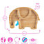 Tiny Dining - Children's Bamboo Suction Elephant Plate - Yellow