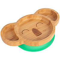 Tiny Dining - Children's Bamboo Suction Koala Plate - Green
