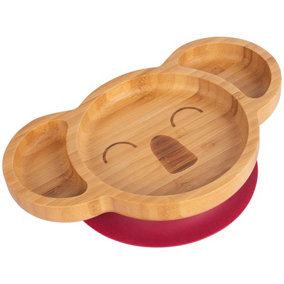 Tiny Dining - Children's Bamboo Suction Koala Plate - Red