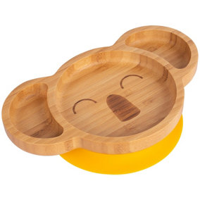 Tiny Dining - Children's Bamboo Suction Koala Plate - Yellow