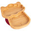 Tiny Dining - Children's Bamboo Suction Llama Plate - Red