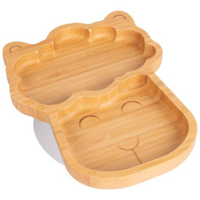 Tiny Dining - Children's Bamboo Suction Llama Plate - White