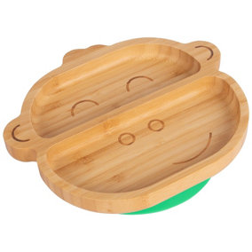 Tiny Dining - Children's Bamboo Suction Monkey Plate - Green