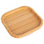 Tiny Dining - Children's Bamboo Suction Square Plate - White