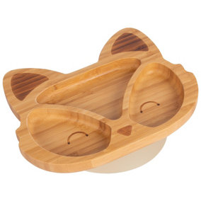 Tiny Dining Fox Bamboo Suction Plate - Beige