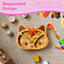 Tiny Dining Fox Bamboo Suction Plate - Pastel Pink
