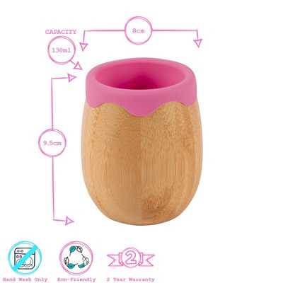 Tiny Dining - Koala Bamboo Suction Baby Feeding Set - Pink - 4pc