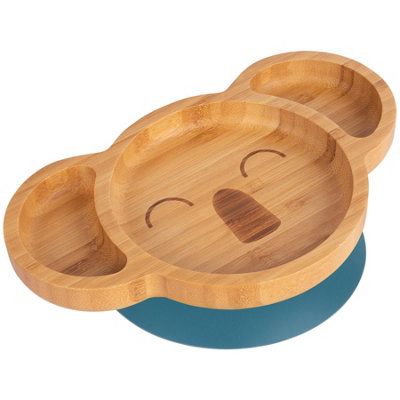 Tiny Dining Koala Bamboo Suction Plate - Navy Blue