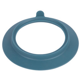 Tiny Dining Silicone Bamboo Bowl Suction Cup - Navy Blue