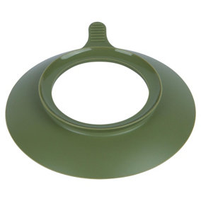 Tiny Dining Silicone Bamboo Plate Suction Cup - Olive Green