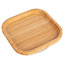 Tiny Dining Square Bamboo Suction Plate - Beige