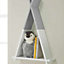 Tipi Single Tier Wall Mounted Children's Storage Shelf in White and Grey