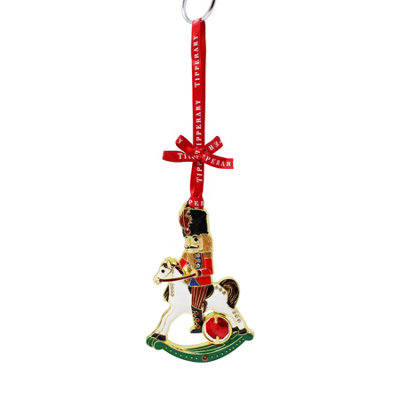 Tipperary Crystal Gem Nutcracker on Horse Christmas Hanging Decoration