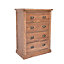 Tirolo 4 Drawer Chest of Drawers Brass Cup Handle