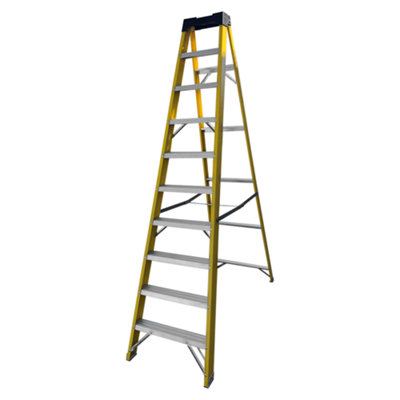 Titan 10 Tread Heavy-Duty Fibreglass Swingback Step Ladder (2.58m)