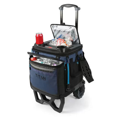 Titan 22.5L (60 Can) Rolling Cooler with All-Terrain Cart 3-Day