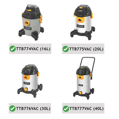 Wet And Dry Vacuum Tuyau Aspirateur Titan SPARES2GO 2m