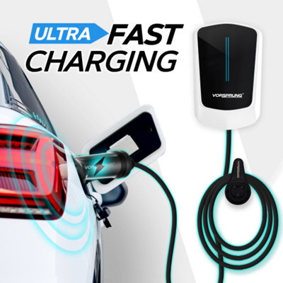 Titan Pro (White) - Smart EV Wall Charger - Type 2 with Smart App - 32A/7.4kW - 5 Metres