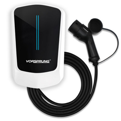 Titan Pro (White) - Smart EV Wall Charger - Type 2 with Smart App - 32A/7.4kW - 5 Metres - 6