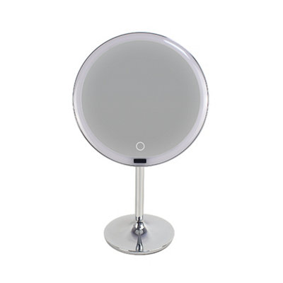 Titan Rechargeable LED Vanity Mirror with Illuminated Halo Ring - 220 x 383 x 135mm