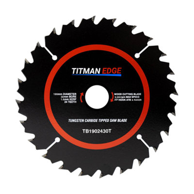 Titman Edge TCT Thin Kerf Saw Blade 190mm x 30mm x 24 Tooth - TB1902430T