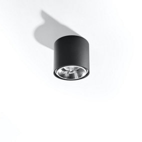 Tiube Aluminium Black 1 Light Classic Ceiling Light