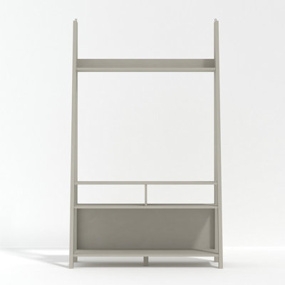 Tiva Grey Ladder TV Unit - Sleek Leaning Design with Spacious Media ...