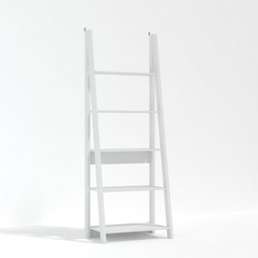 Tiva Ladder Bookcase White W 64 x L 38.6 x H 175.4 cm