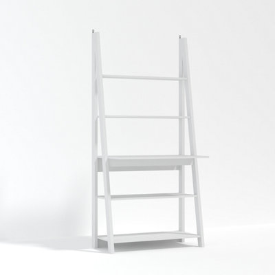 Tiva Ladder Desk White W 84 x L 50 x H 175.4 cm