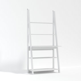 Tiva Ladder Desk White W 84 x L 50 x H 175.4 cm