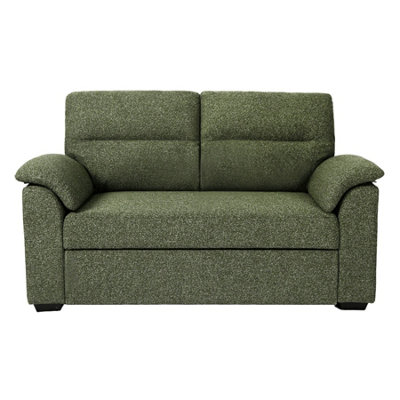 Tivoli 2 Seater Pull-out Sofa Bed in Luxury Boucle Woven Fabric Green