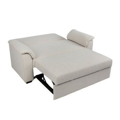 Tivoli 2 Seater Pull out Sofa Bed in Soft Woven Fabric Oatmeal