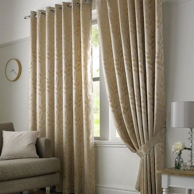 Tivoli Eyelet Ring Top Curtains Latte