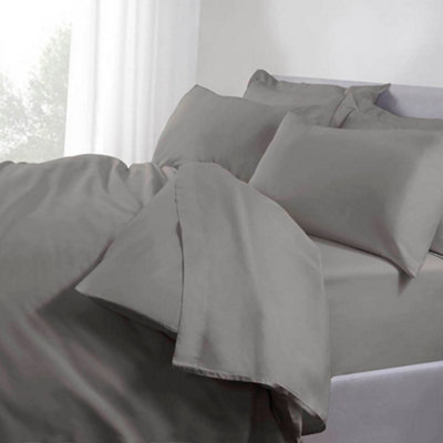 TLC 5 Star 240TC Fitted Sheet Grey