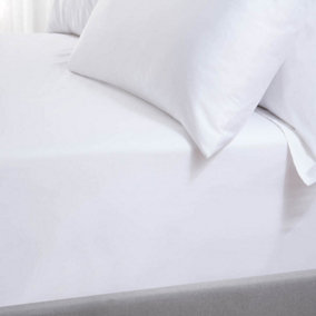 TLC 5 Star 480TC Fitted Sheet White