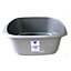 TML Rectangular Plastic Bowl Silver (11L)