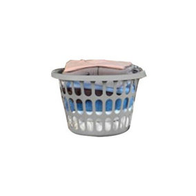 TML Round Laundry Basket Grey (One Size)