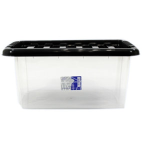TML Storage Box With Lid Clear (14L)