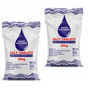 TnP Distribution Water Softener Salt Tablets 25kg x 2 Bags Food Grade Salt