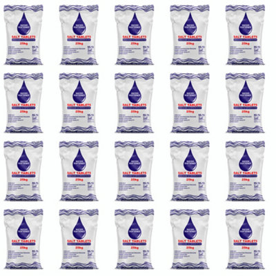 TnP Distribution Water Softener Salt Tablets 25kg x 20 Bags Food Grade Salt DIY at B&Q