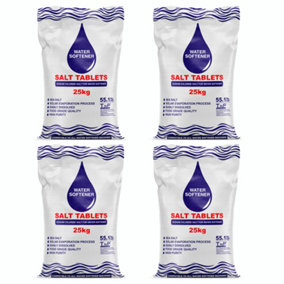 TnP Distribution Water Softener Salt Tablets 25kg x 4 Bags Food Grade Salt