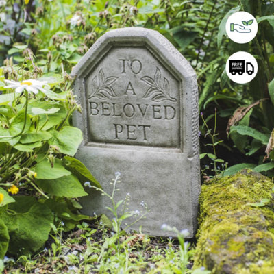 To A Beloved Pet' Stone Cast Tombstone Memorial