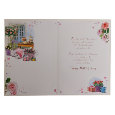To A Special Mum Garden Scene Design Mother's Day Card