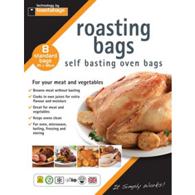 Toastabags Self Basting Oven Liner Meat Vegatables Roasting Bags- 8 Pack