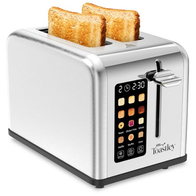 Toastley 2 Slice Smart Toaster with Screen Touch Control, Wide Slots ...
